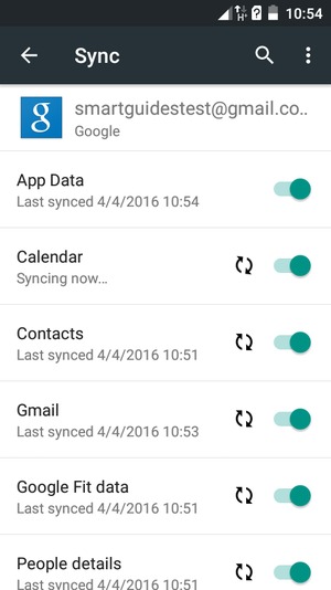 Your information will be synchronised