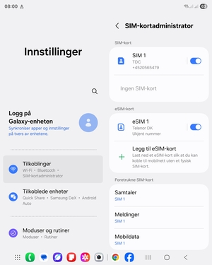 Ditt eSIM
er nå aktivert