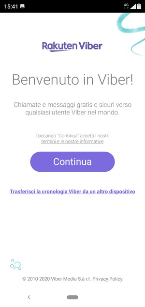 L'app è pronta per l'uso