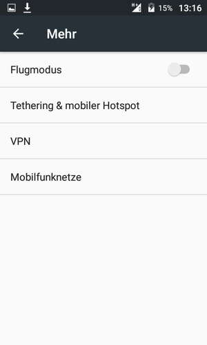 Wählen Sie Tethering & mobiler Hotspot