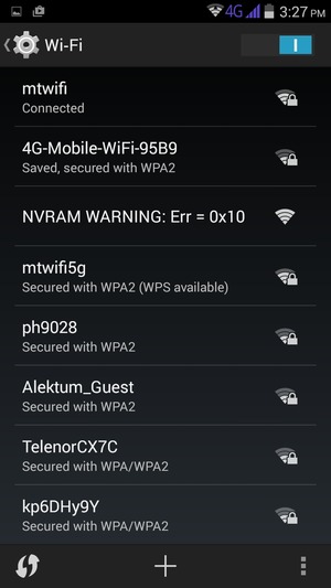 You are now connected to the Wi-Fi network