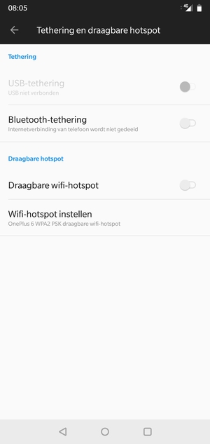 Selecteer Wifi-hotspot instellen