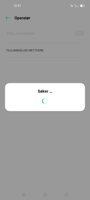Vent til søket er ferdig