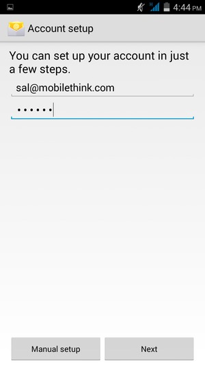 Enter your Email address and Password. Select Next