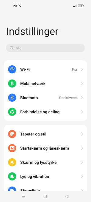 Vælg Wi-Fi