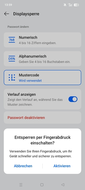 Wählen Sie die gewünschte Option