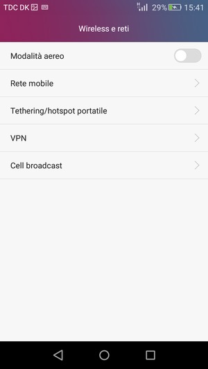 Seleziona Rete mobile