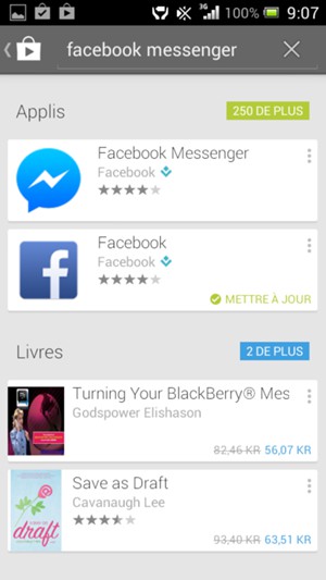 Sélectionnez l'appli