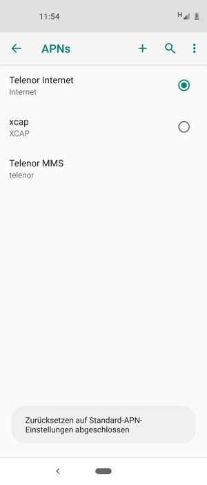 Wählen Sie Neuer APN