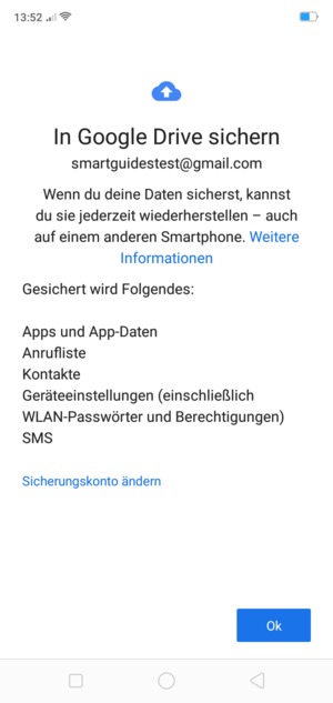 Wählen Sie OK