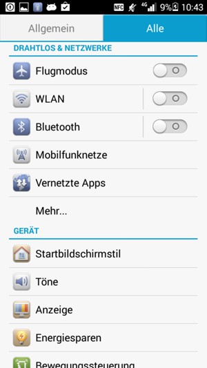 Wählen Sie Mobilfunknetze