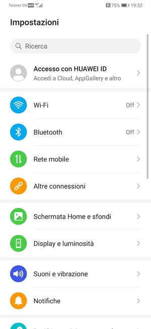 Seleziona Wi-Fi