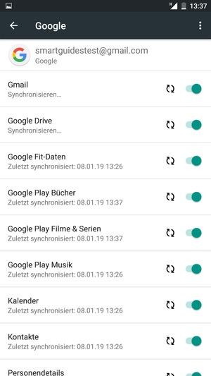 Ihre Daten werden synchronisiert