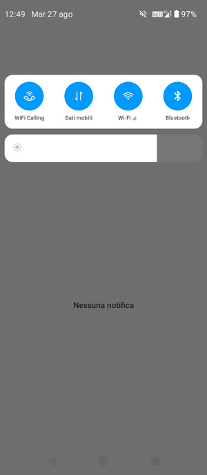 Scorri nuovamente verso il basso il menu in alto