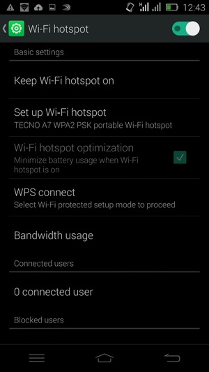 Your phone is now set up for use as a modem