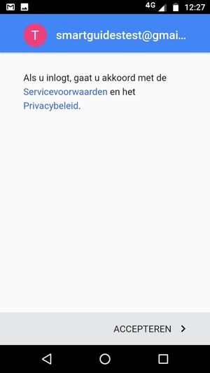 Selecteer ACCEPTEREN