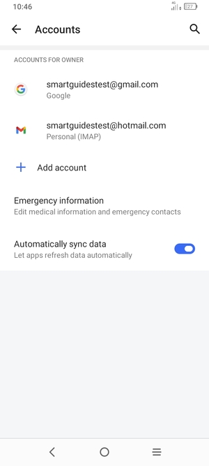 Select your Google account