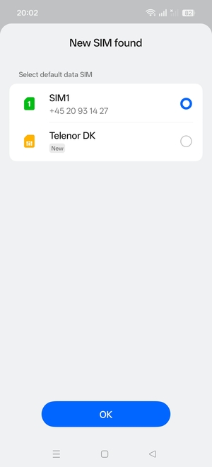 Select your preferred option and select OK