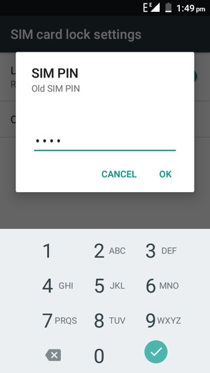 Enter your Old SIM PIN and select OK