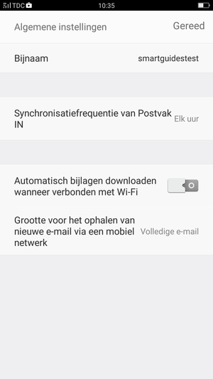 Voer uw naam in en selecteer Gereed