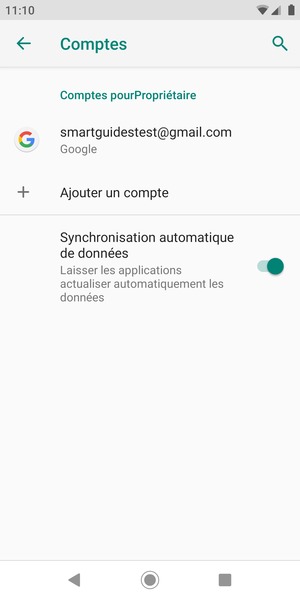 Sélectionnez votre compte Google