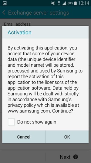 Select OK