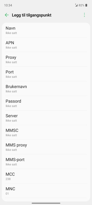 Skriv inn MMS-informasjon