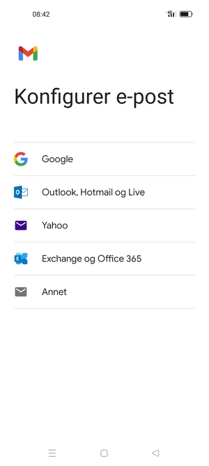 Velg Outlook, Hotmail og Live