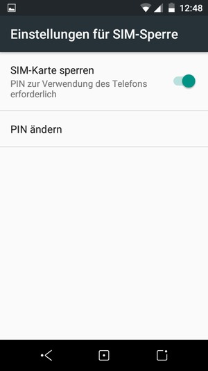 Wählen Sie PIN ändern