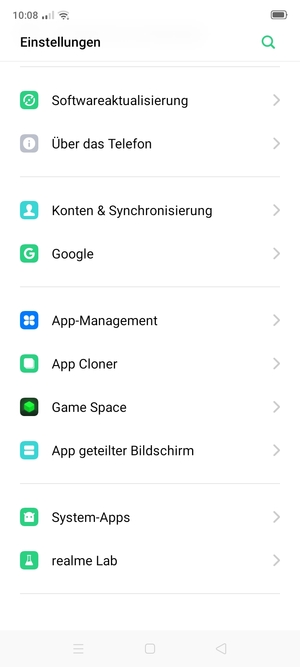 Scrollen Sie und wählen Sie Softwareaktualisierung