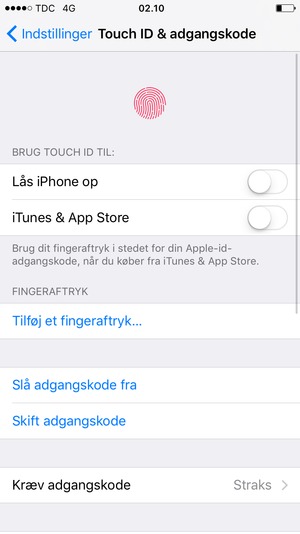 Vælg Skift adgangskode