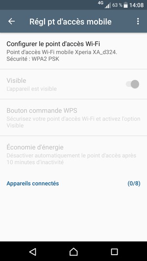Sélectionnez Configurer le point d'accès Wi-Fi