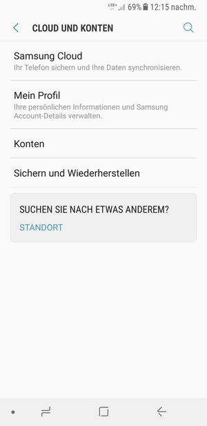 Wählen Sie Sichern und Wiederherstellen