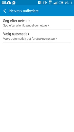 Vælg Søg efter netværk