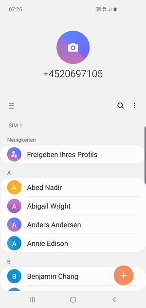 Wählen Sie die Menü-Taste
