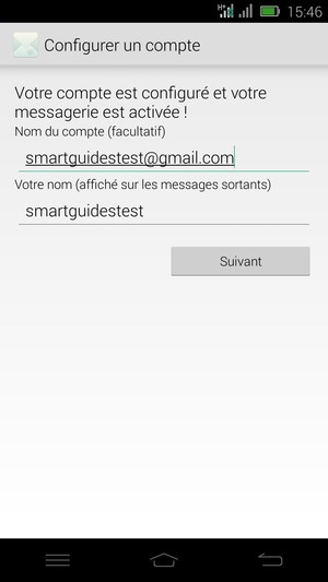 Donnez un nom à votre compte et saisissez votre nom. Sélectionnez Suivant