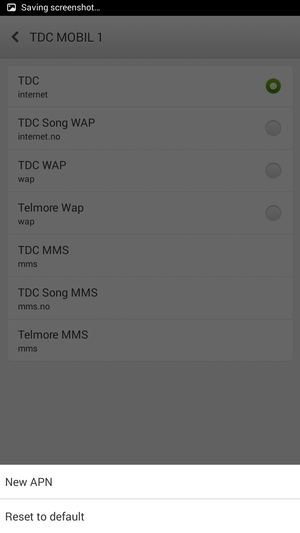 Select Reset to default
