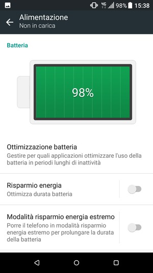 Attiva Modalità risparmio energia estremo