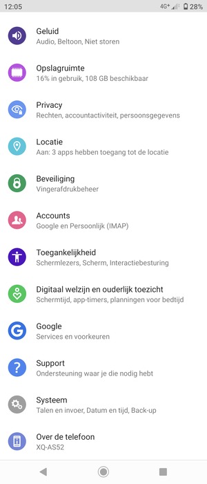 Scroll naar en selecteer Systeem