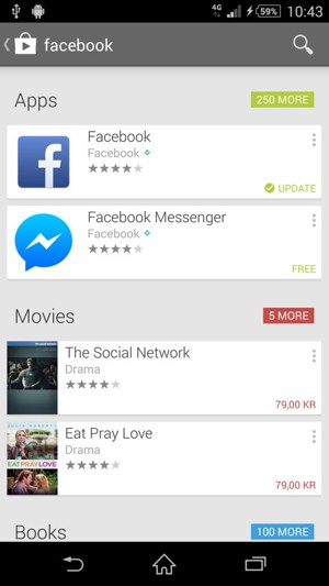 Select the app