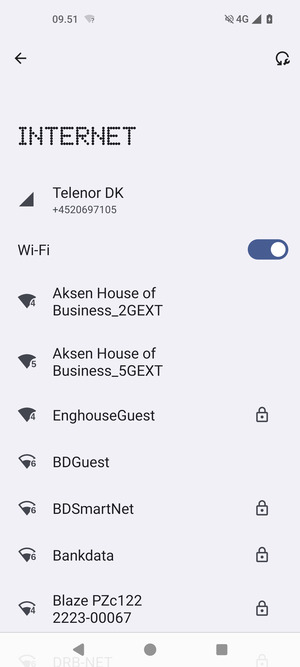 Select the wireless network you want to connect to