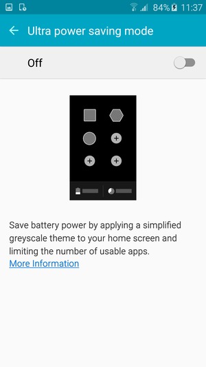 Turn on Ultra power saving mode