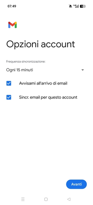 Seleziona Avanti