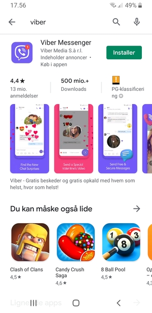 Vælg appen