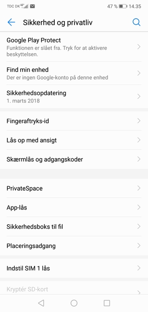 Vælg Indstil SIM lås