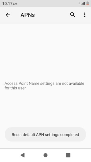 Your phone will reset to default Internet and MMS settings