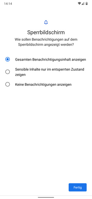 Wählen Sie die gewünschte Option und wählen Sie Fertig