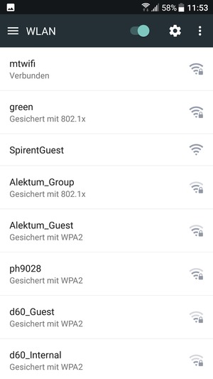 Sie sind nun mit dem WLAN-Netzwerk verbunden