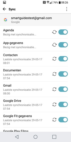 Uw contactpersonen van Google worden nu gesynchroniseerd met uw telefoon