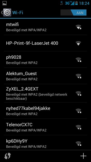 Selecteer het draadloze netwerk waarmee u verbinding wilt maken
